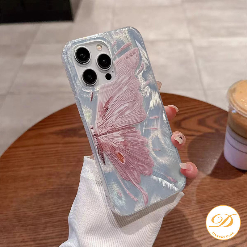 Jual Dreamy Beautiful Pink Butterfly Soft Case Kompatibel Untuk