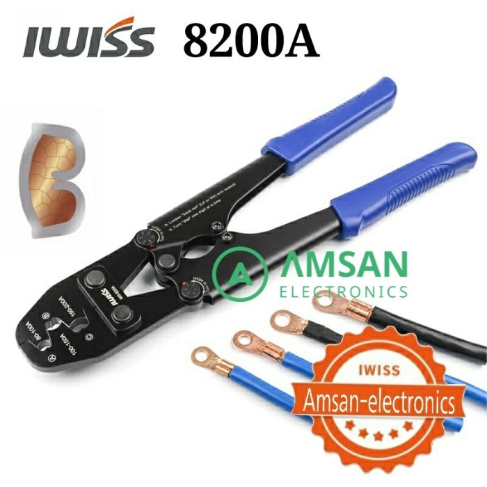 Jual IWISS 8200A Battery Lugs Open Barrel Connector Terminal Tang ...