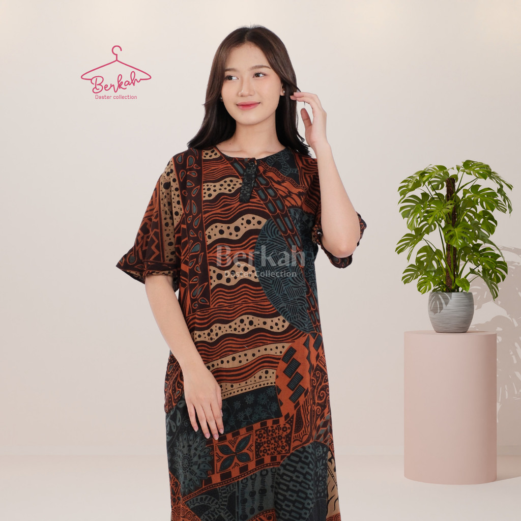 Daster Batik Rayon Busui Kancing Surya Teja