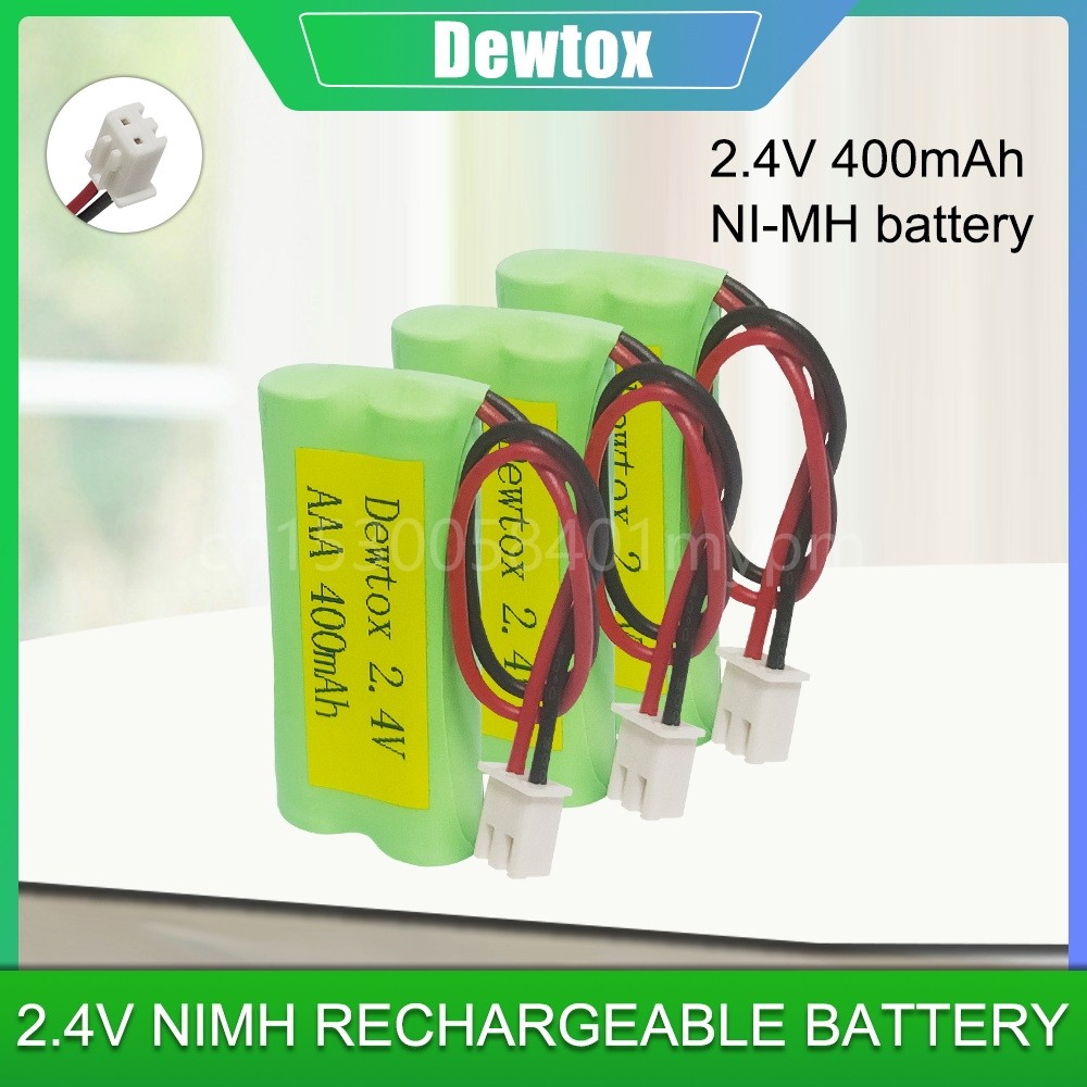 Jual 2.4V AAA 400mah Rechargeable Ni-Mh Battery pack with Plugs cell ...