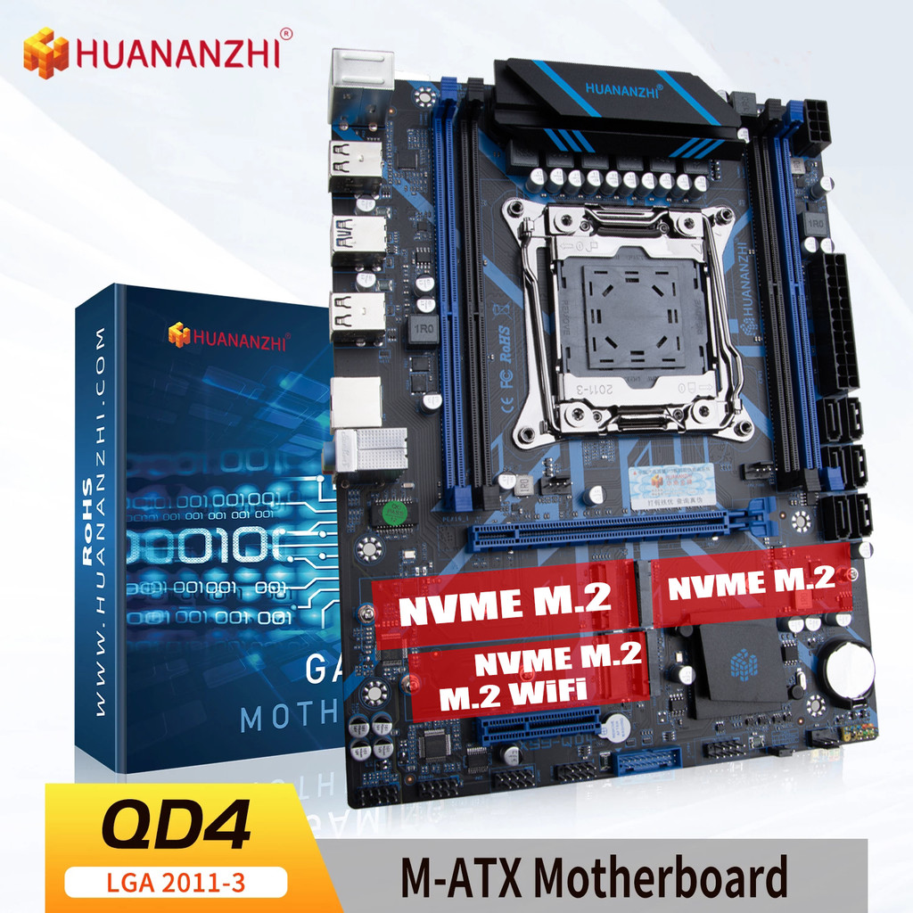 Jual HUANANZHI X99 Motherboard QD4 Xeon LGA2011-3 E5 ALL Serise DDR4 ...