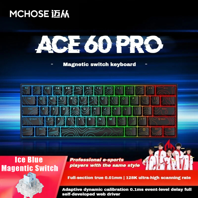Jual MCHOSE ACE60 Pro ACE68 Pro Mechanical Keyboard Magnetic Switch 8k ...