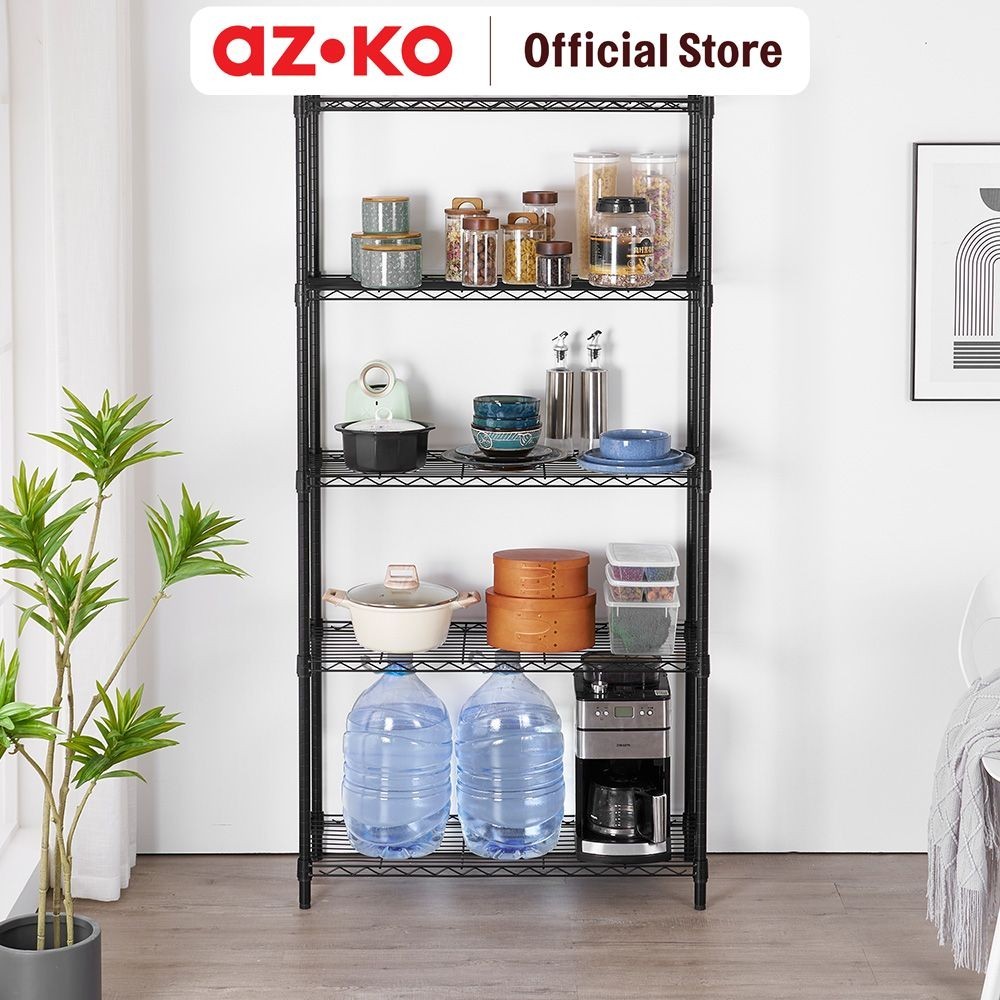Jual AZKO Stora Rak Besi 5 Tingkat - Hitam Organizer Serbaguna Tempat ...