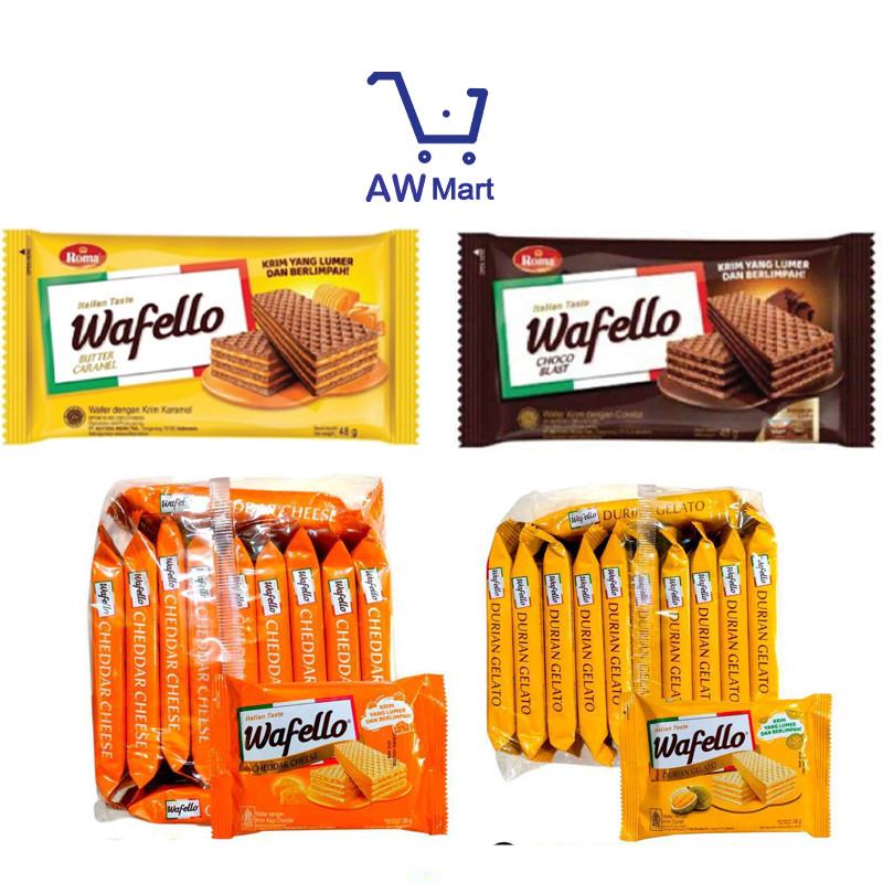 Jual WAFER ROMA WAFELLO ISI 10 PCS X 43 GRAM | Shopee Indonesia