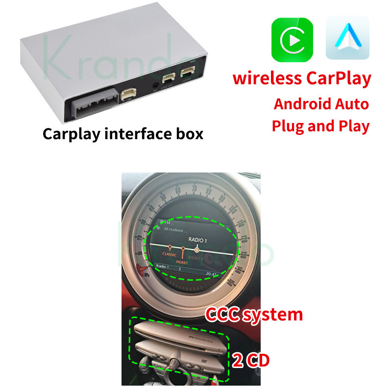 Jual Krando Wireless Apple CarPlay Android Auto Interface Box For BMW ...