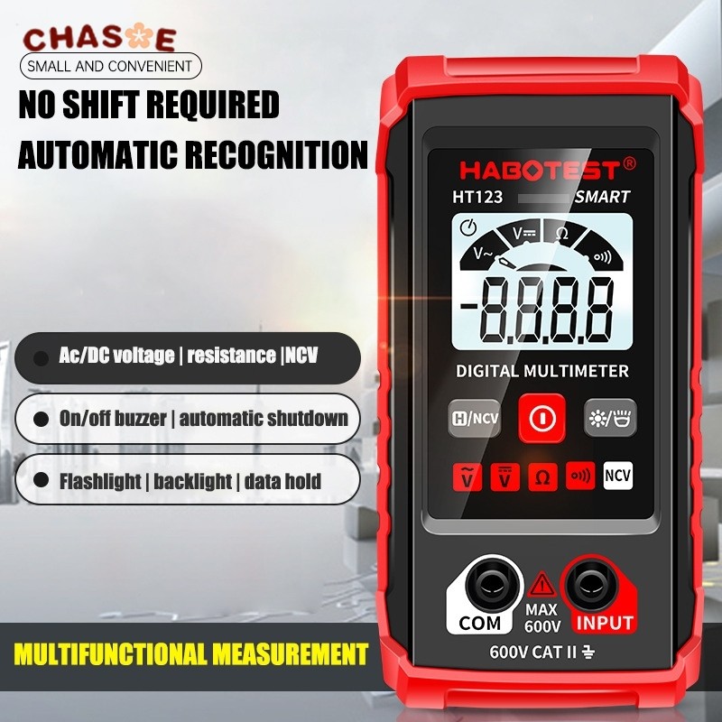 Jual 【COD 】HT 123 Pengukur Tegangan AC DC 600V Digital Multi Meter AC ...