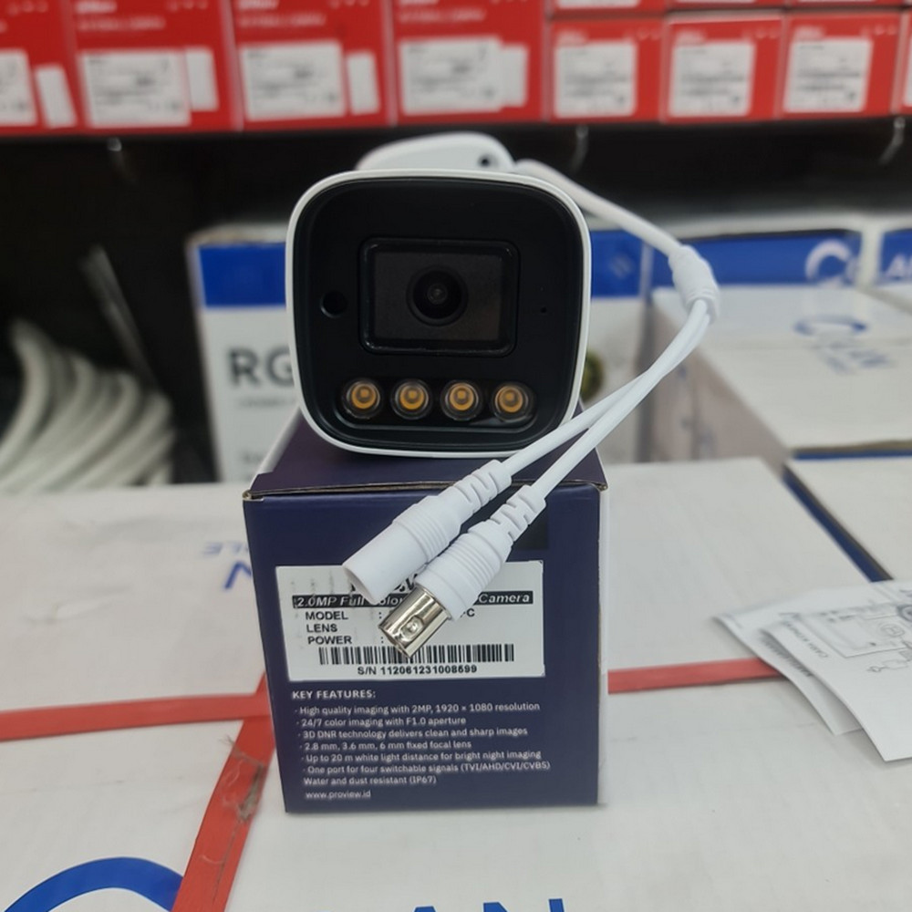 Jual PROVIEW SM-PR6322-FC 2MP OUTDOOR BULLET COLOR NIGHT VISION ANALOG ...