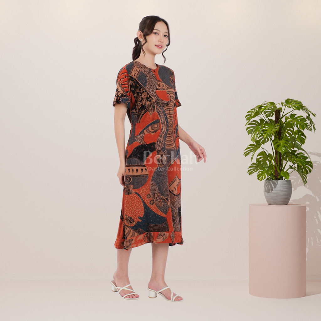 Daster Batik Rayon Busui Resleting Surya Teja 4