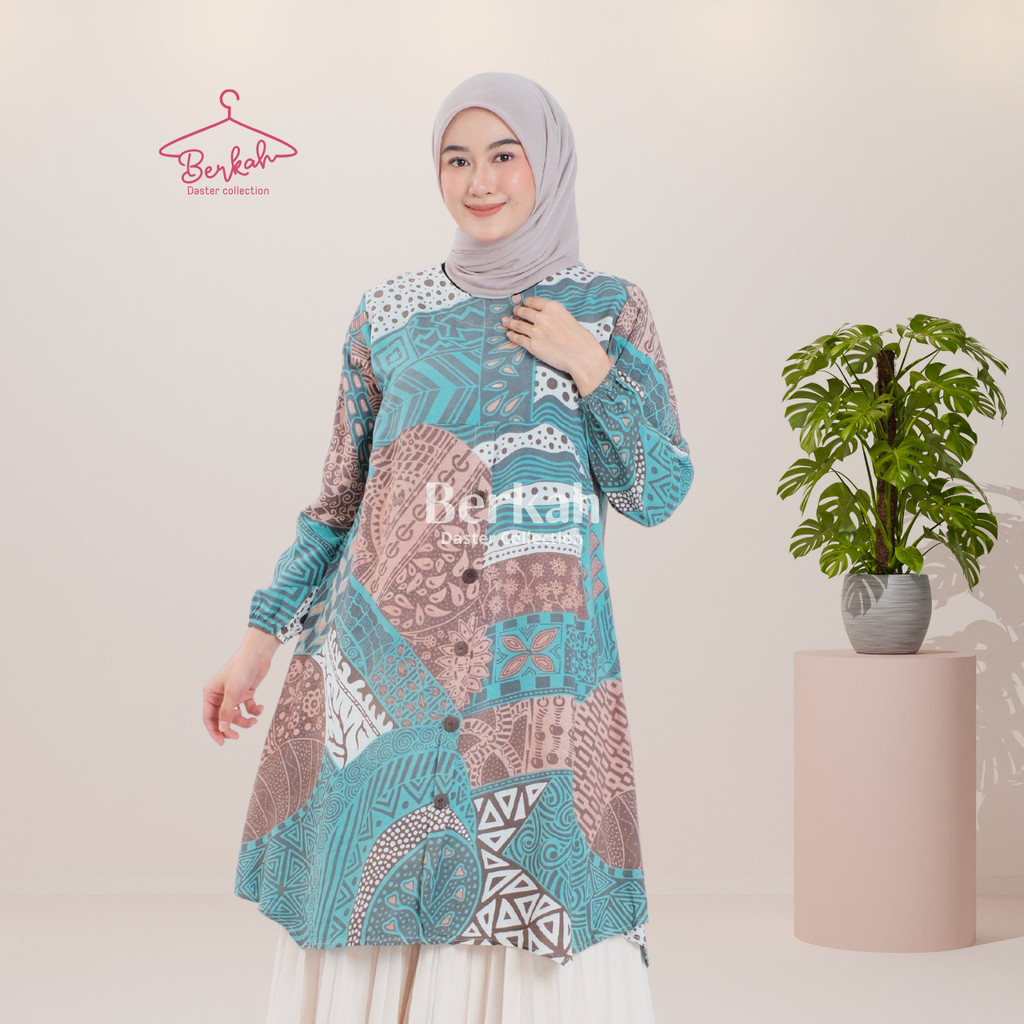 Atasan Batik Tunik Modern Rayon Surya Teja
