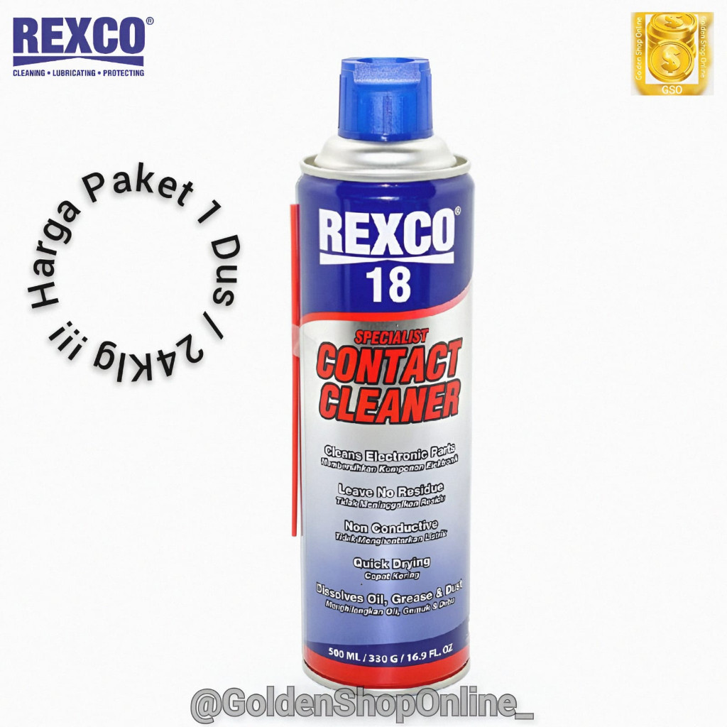 Jual Rexco 18 Contact Cleaner 500ml (Harga Paket Isi 24 Kaleng / 1 Dus ...