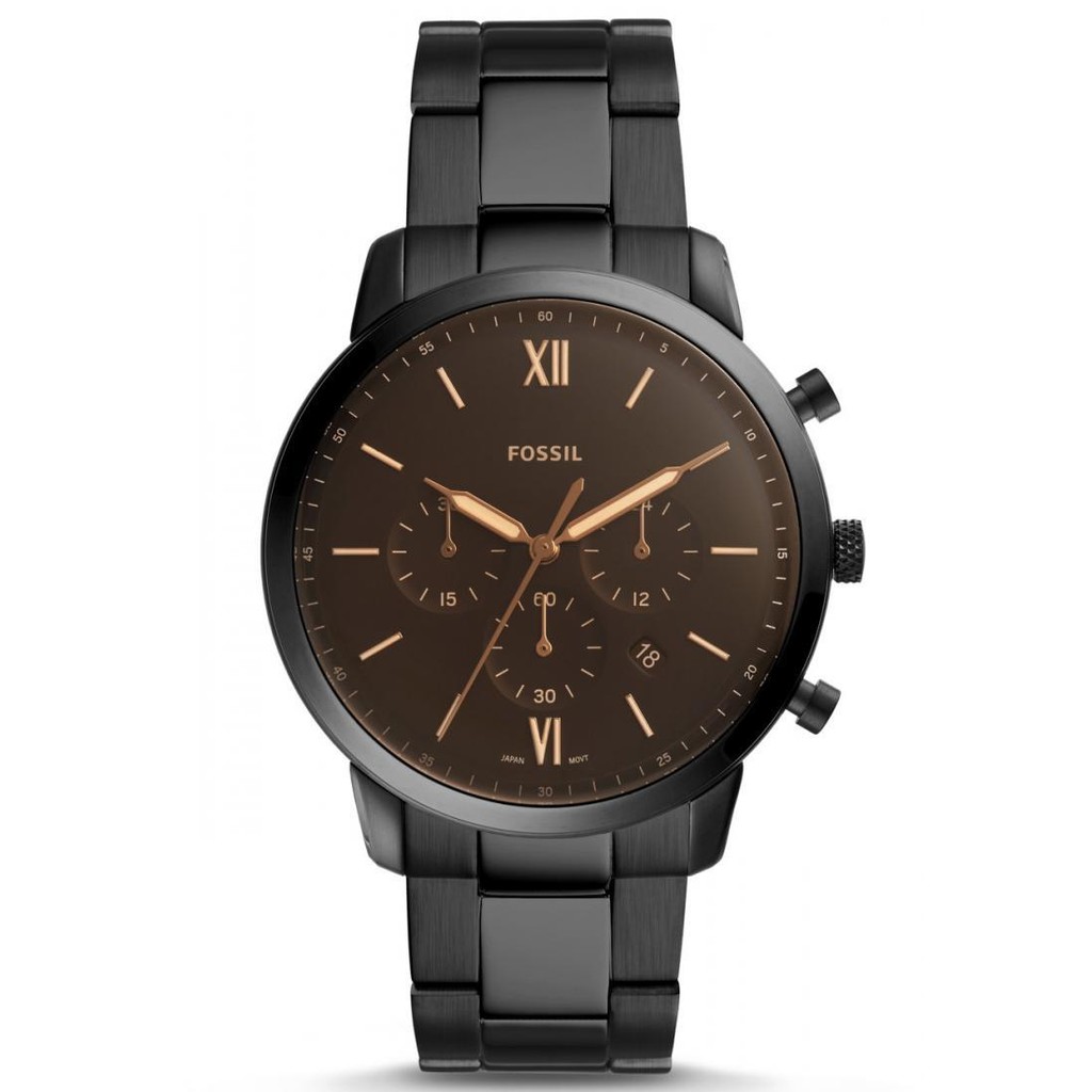 Jual Fossil Neutra - Black Dial 44mm - Polished Black Bracelet - Jam ...