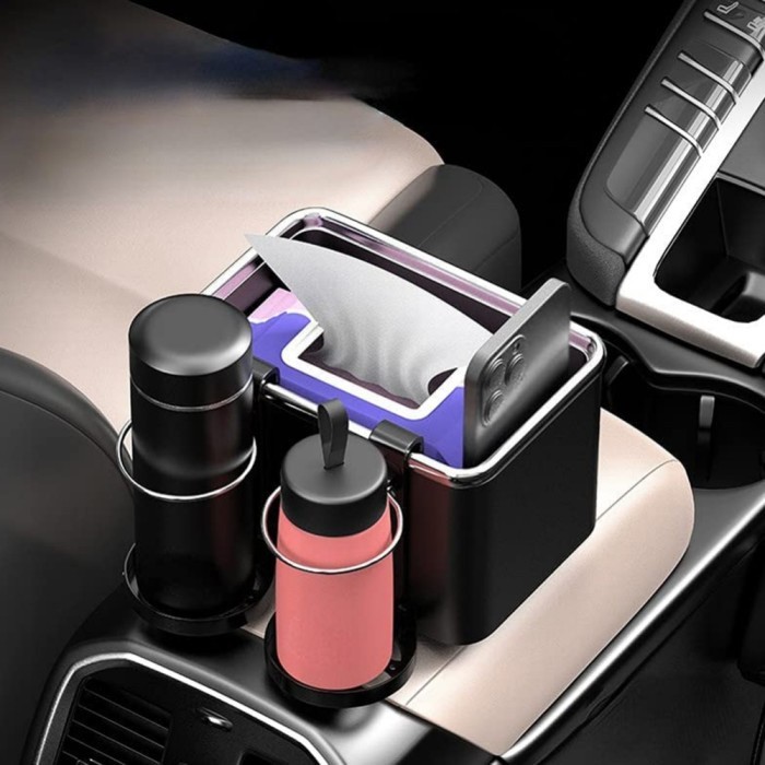 Jual Autoshop Kotak Tempat Tisu Mobil 2 Cup Phone Holder Armrest Car ...