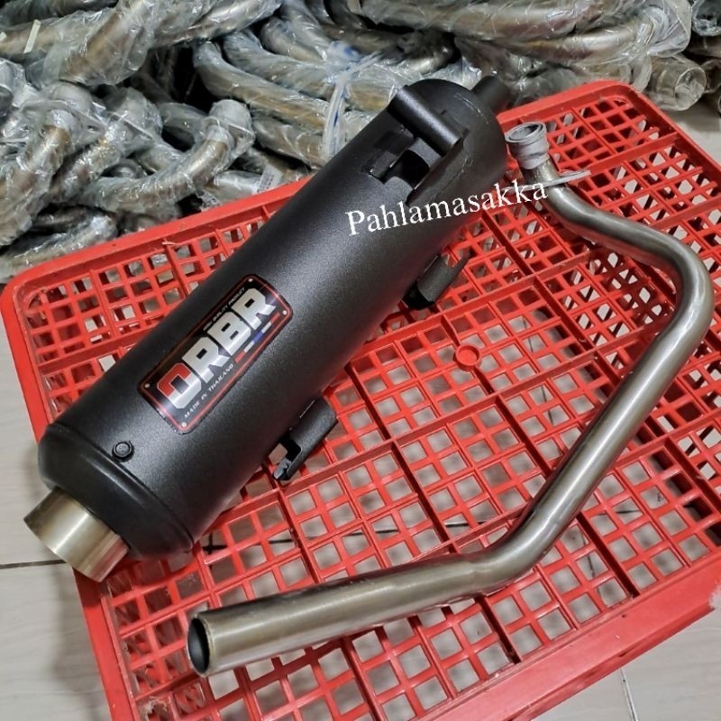 Jual exhaust 1set ORBR racing standard exhaust pipe click 125 click 150 ...