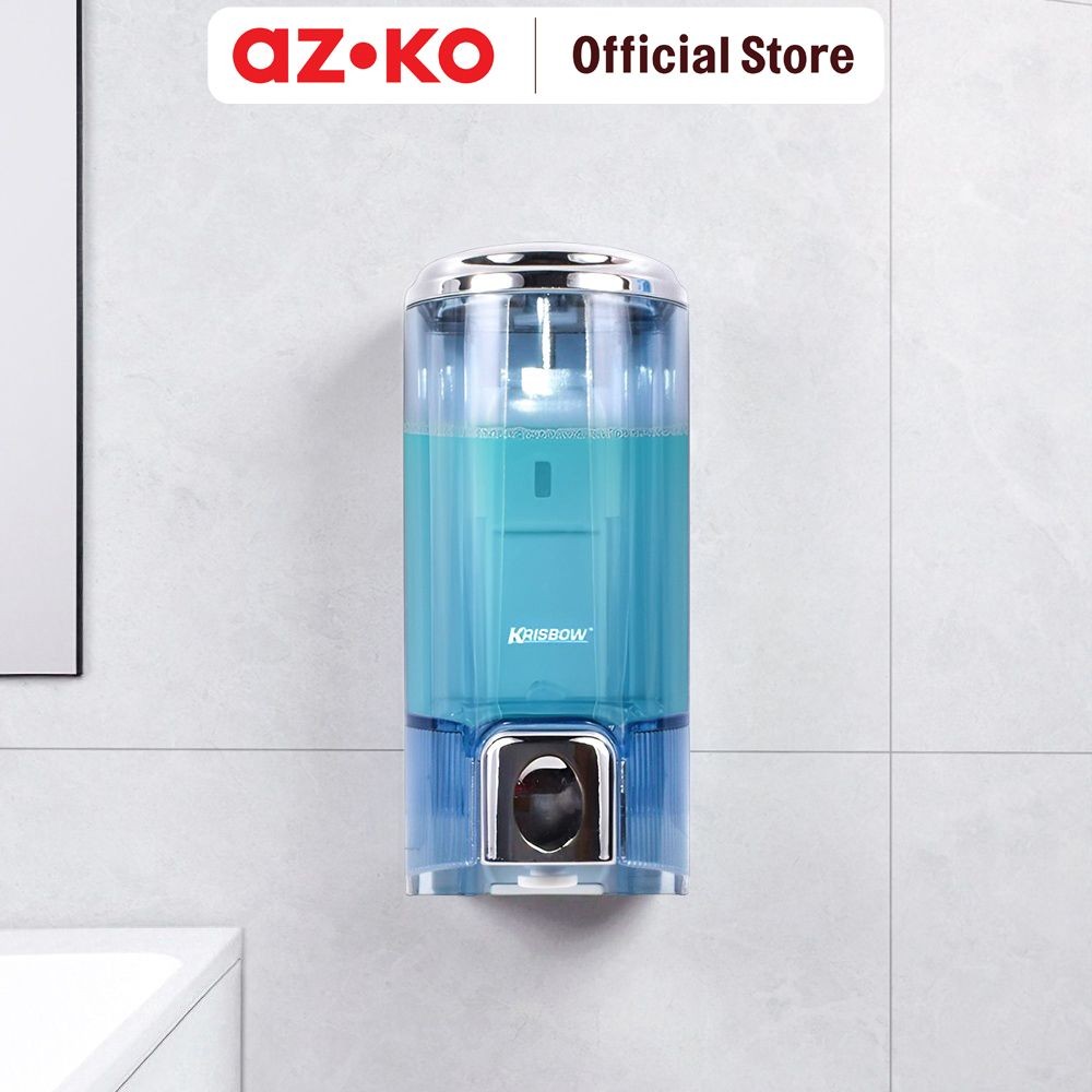 Jual AZKO Krisbow 500 ml Dispenser Sabun Cair - Biru Liquid Soap ...