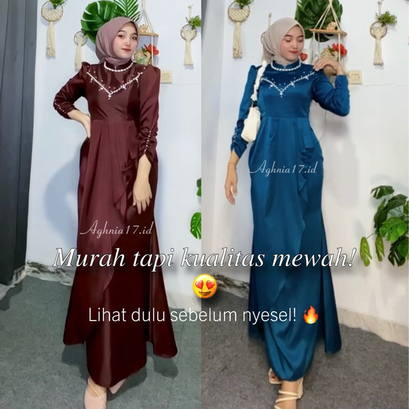 Jual BESTSELLER! Rashiqa Dress Elegan Slim Fit – Gaun Kondangan Mewah ...
