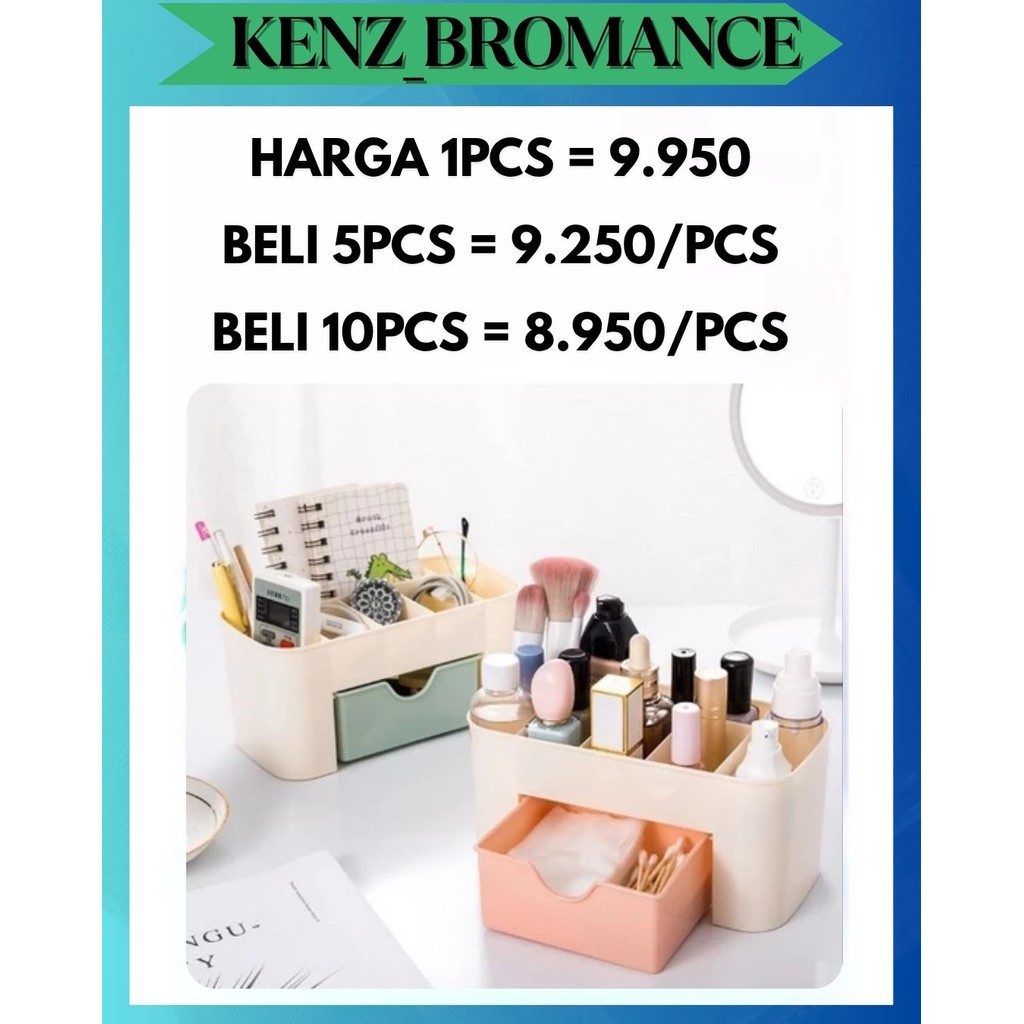 Jual KENZ RAK KOSMETIK LACI MAKEUP / KOTAK TEMPAT PENYIMPANAN STORAGE ...