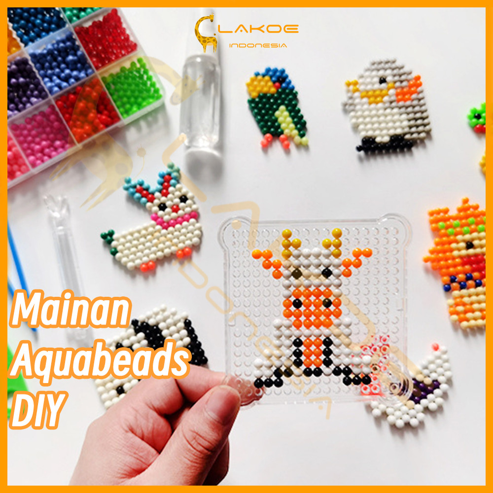 LAKOE Mainan Edukasi Anak DIY Magic Water Beads DIY Gantungan Kunci Anak Diy beads Set