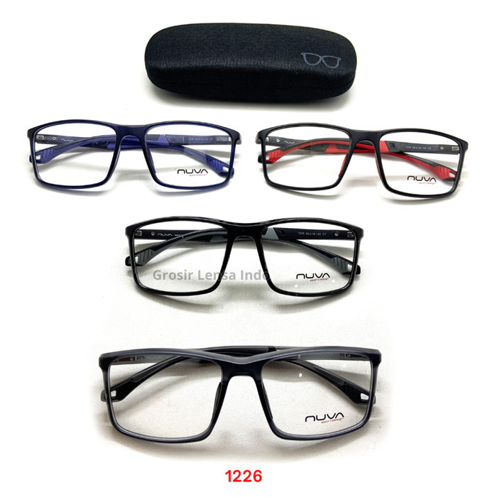 Jual FRAME KACAMATA PRIA / WANITA ORIGINAL NUVA 1226 Lebar Frame 142 ...