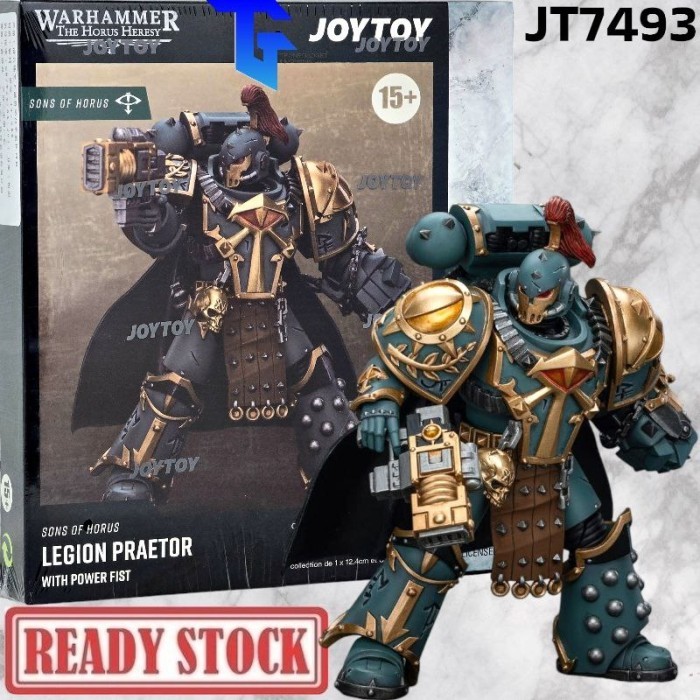 JOYTOY 1/18 Warhammer Horus Heresy Sons Of Horus Legion Praetor Con Power Fist - Action Figure Da Collezione 12,4 Cm