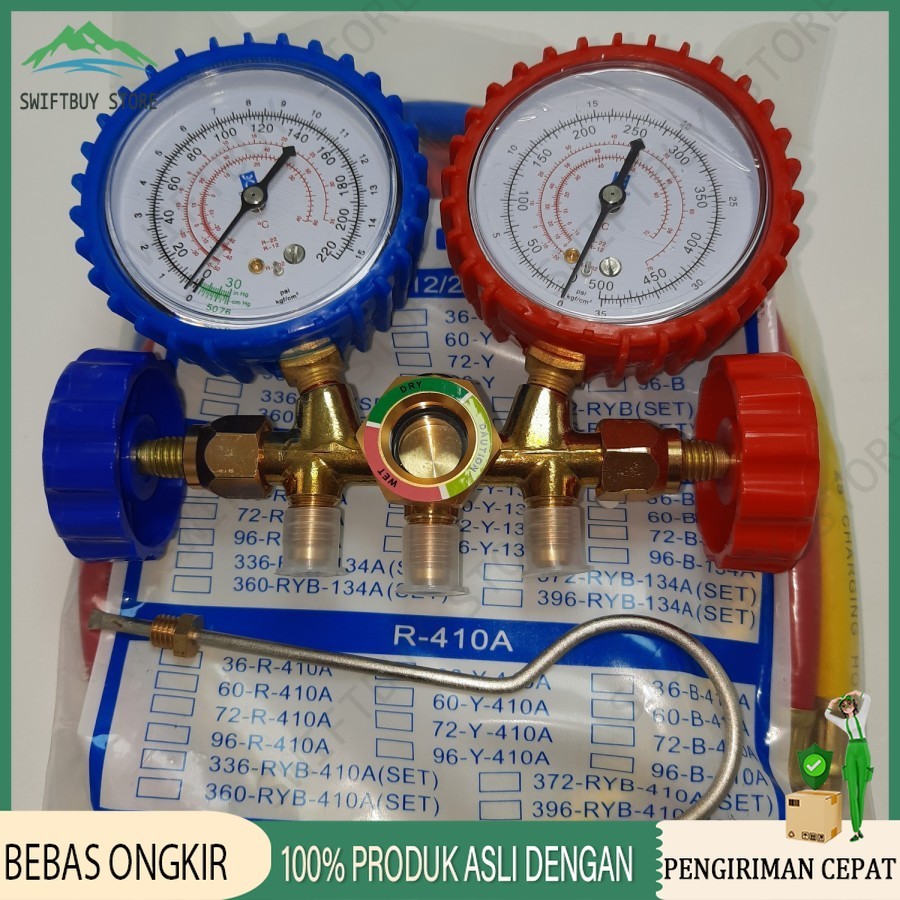 Jual BRASS DOUBLE MANIFOLD MULTI ONE COOL PENGISIAN FREON AC MOBIL AC ...