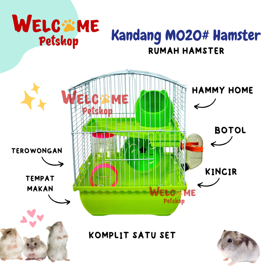 Jual Kandang M020# Hamster Rumah Terowongan Kincir Botol Minum Lucu Set ...