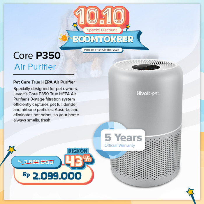 Jual Levoit Core P350 Pet Care Air Purifier True HEPA H13 Filter ...