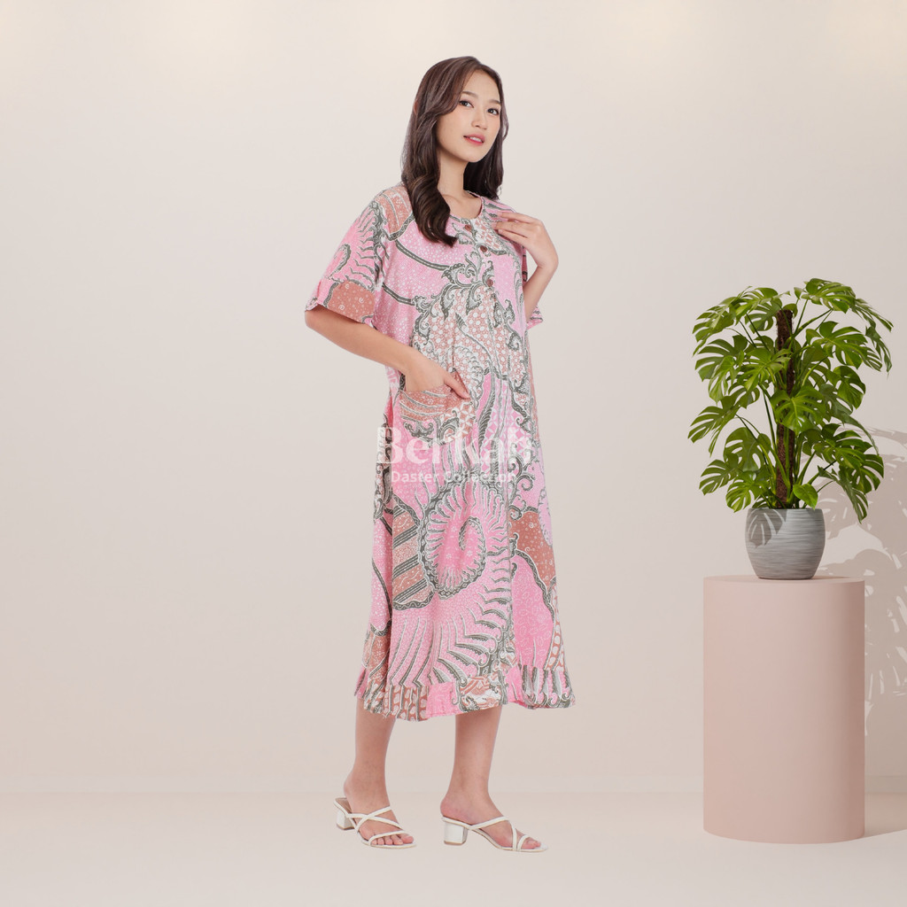 Daster Batik Rayon Busui Kancing Surya Teja 5