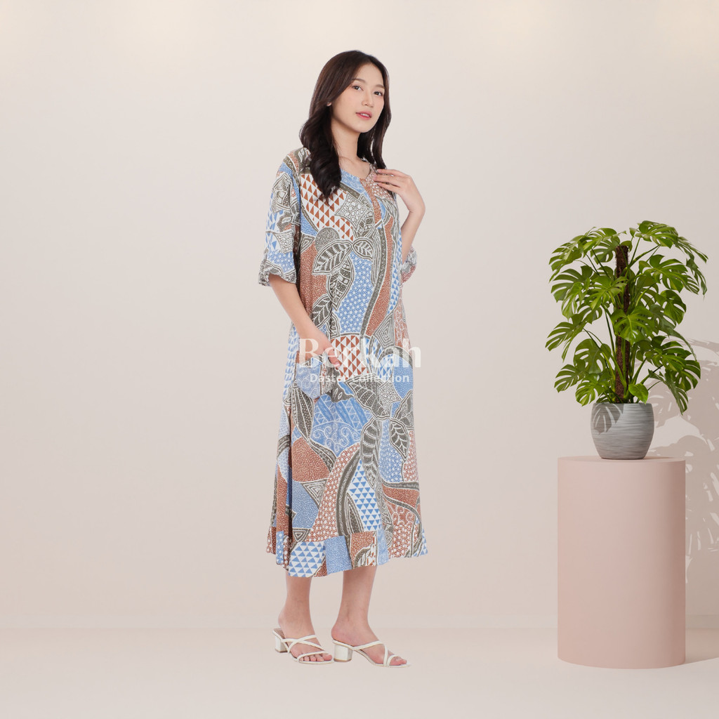 Daster Batik Rayon Busui Kancing Surya Teja 4