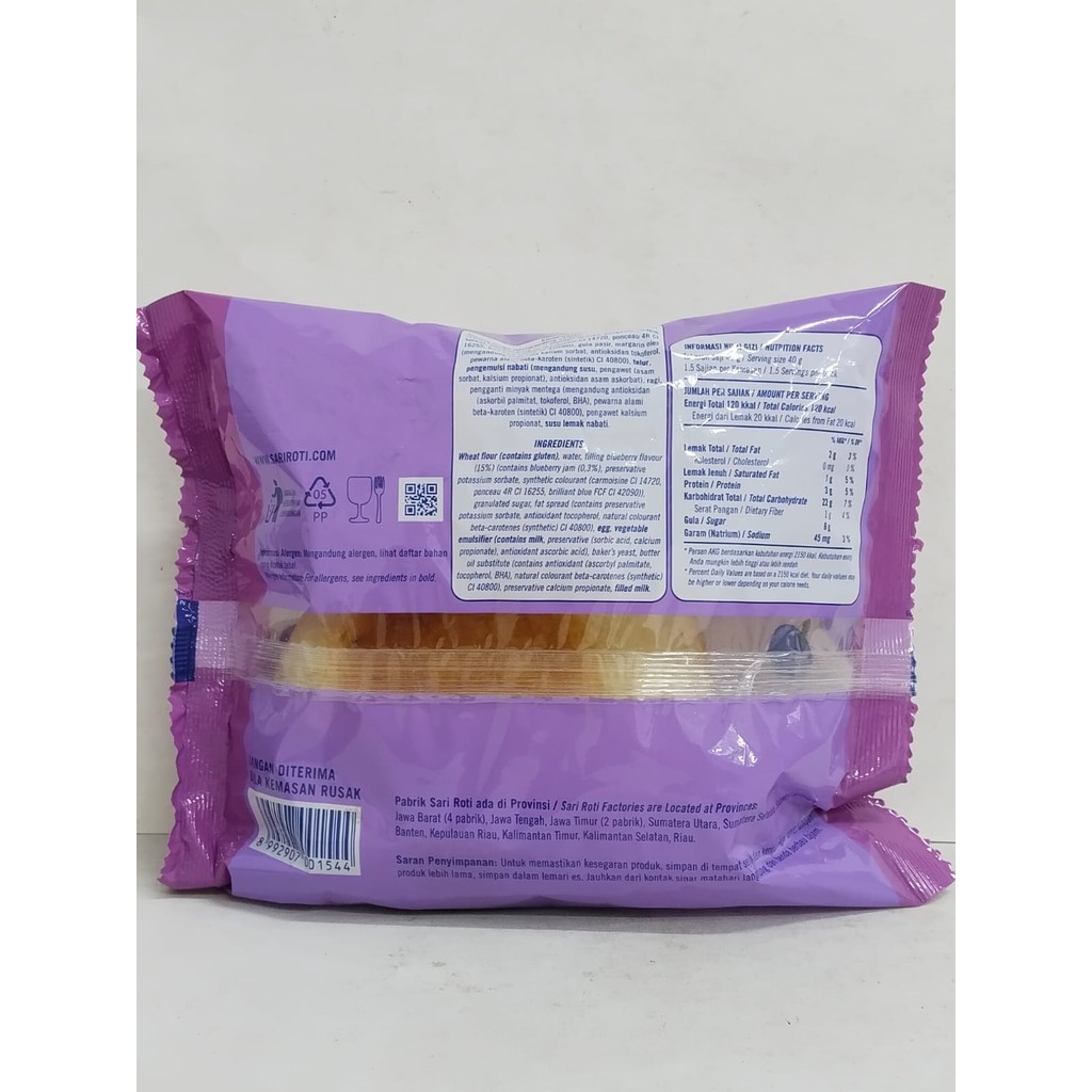 Jual SARI ROTI BLUEBERRY BUN 53G | Shopee Indonesia