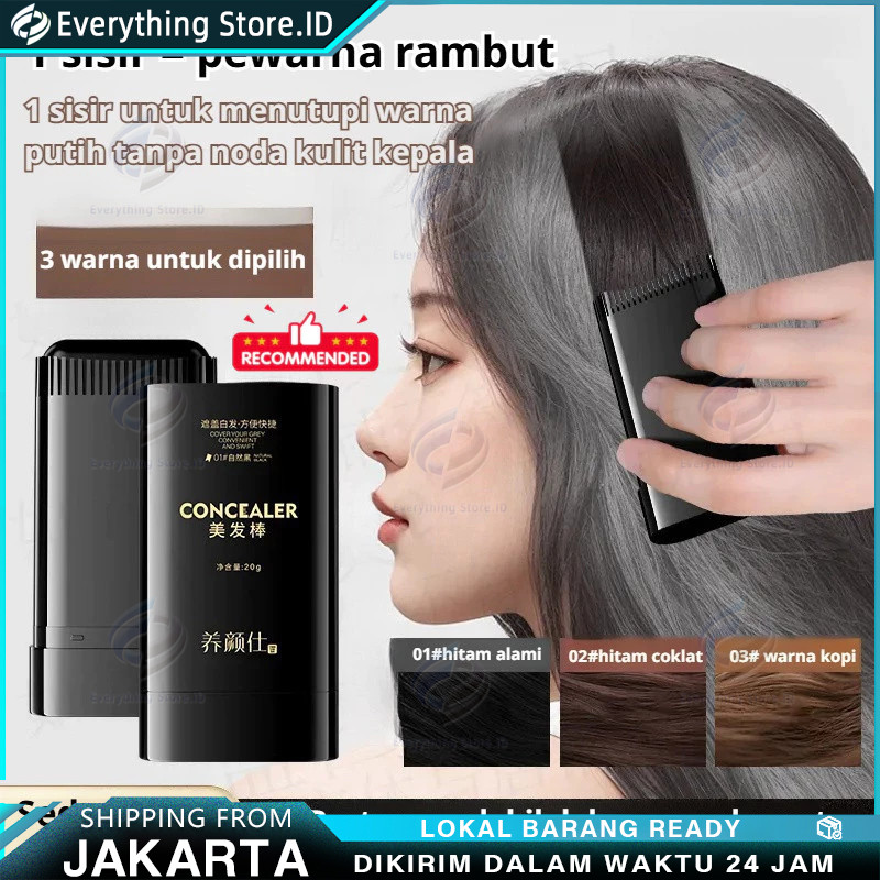 Jual COD Pewarna Rambut Sisir Instan Permanen Penghitam Uban Anti Air ...