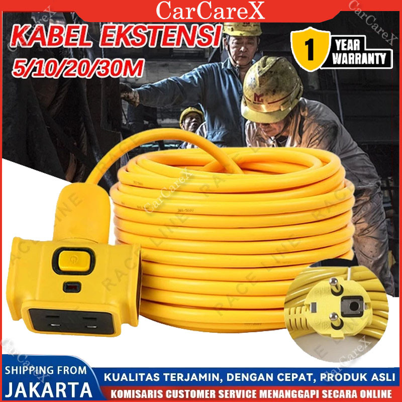 Jual Kabel Ekstensi Extension Cord 30/20/10/5 Meter Kabel Kerja Bengkel ...
