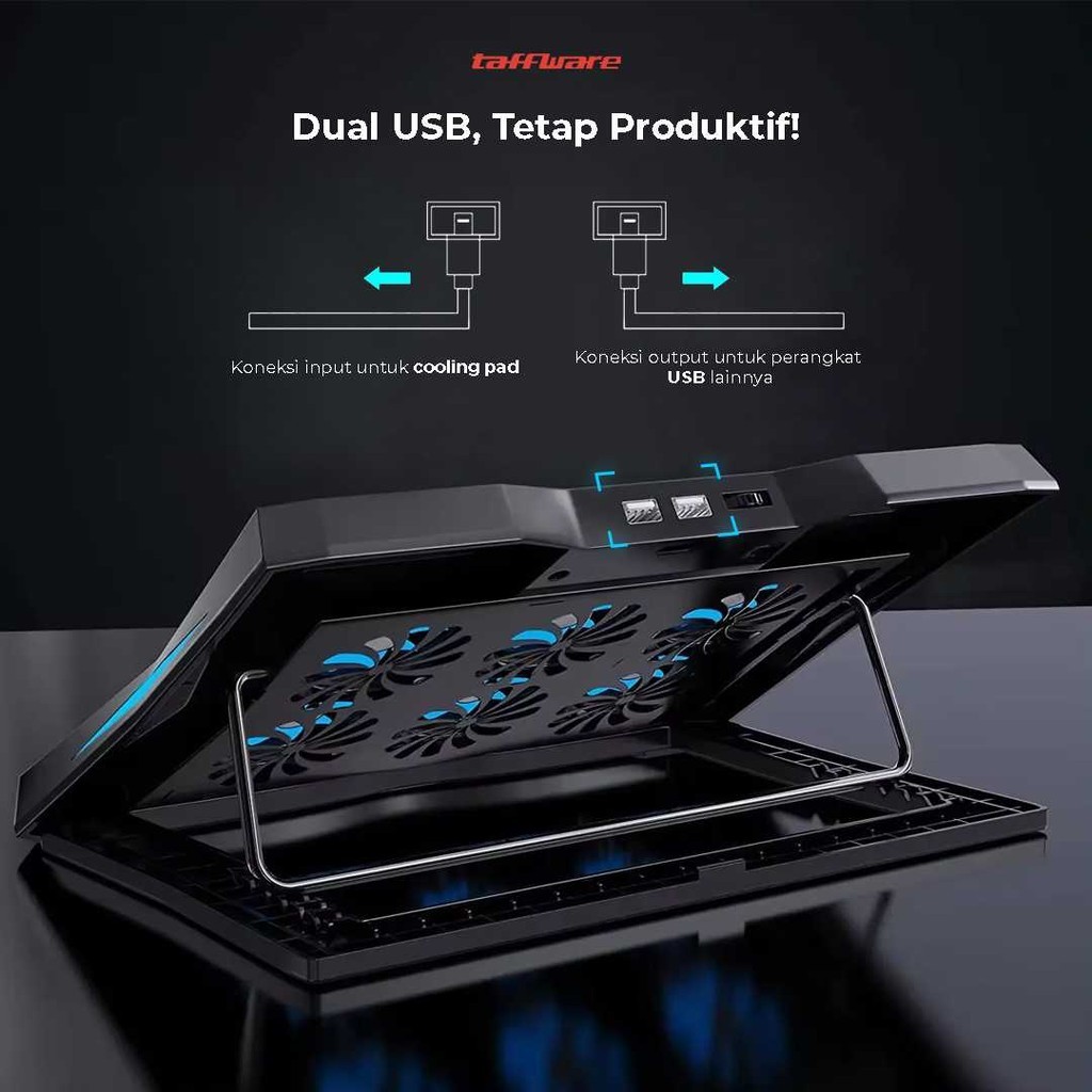 Jual MC Cooling Pad Laptop Gaming Kipas Pendingin 6 Fan 15.6 Inch - Q3 ...