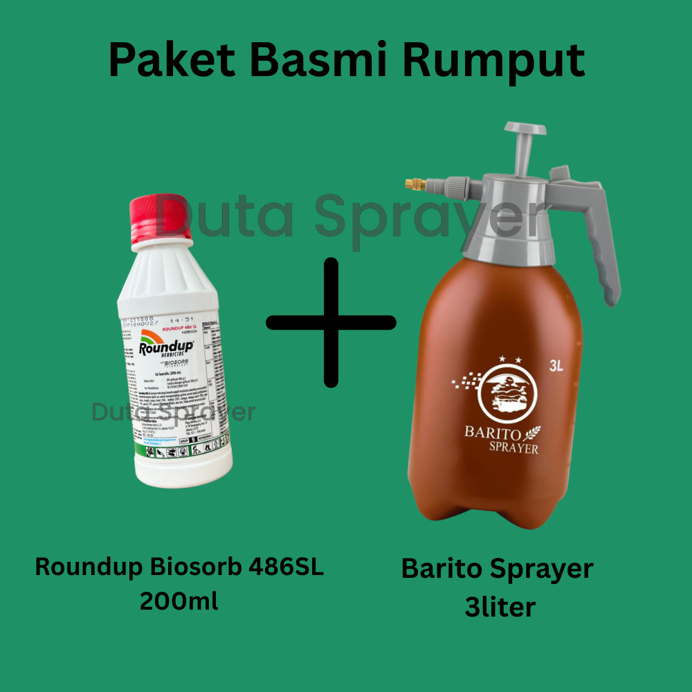 Jual Paket Basmi Rumput Roundup + Sprayer 3Liter | Shopee Indonesia