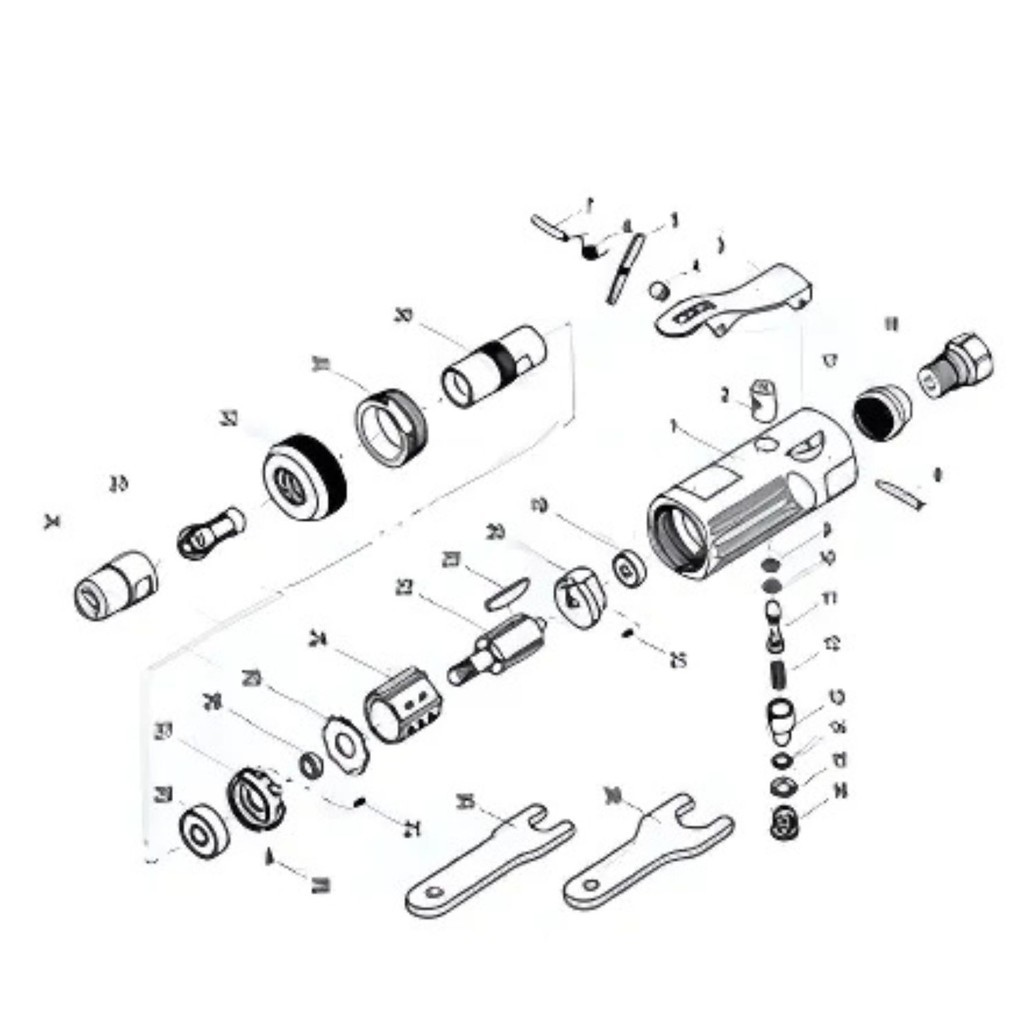 Jual YAQEEN- Air Die Grinder Angin Mesin Tyre Gurinda BR187 Mill Tuner ...