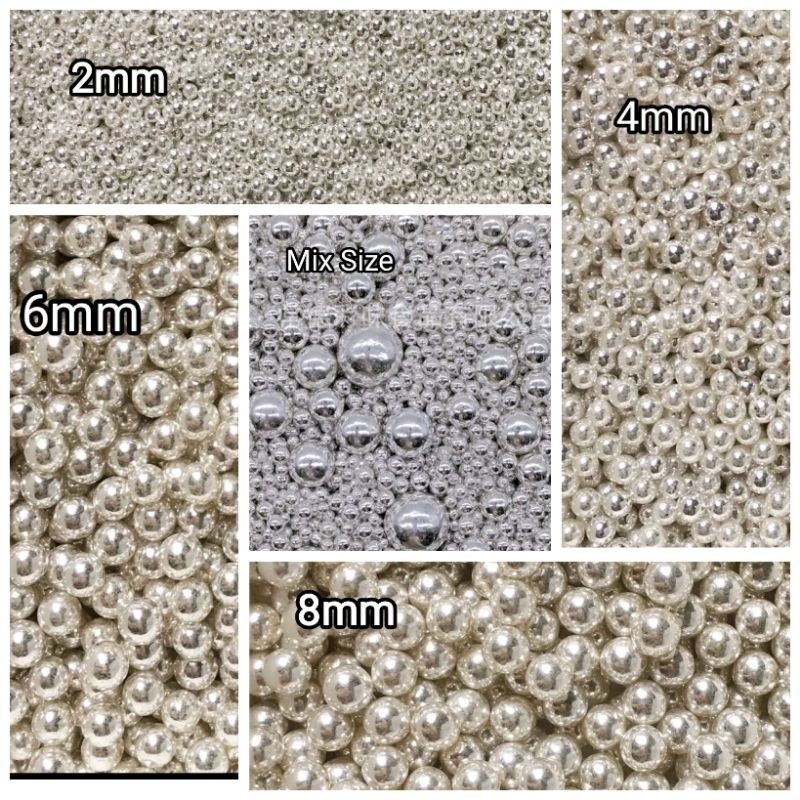 Jual 20gr Sprinkle, Springkel, Sprinkel Silver Perak 2mm, 4mm, 6mm, 8mm ...