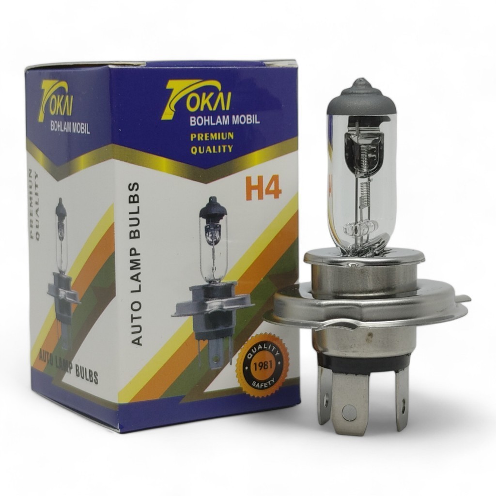 Bohlam Halogen Motor/Mobil H4 12 Volt & 24 Volt Merek Tokai