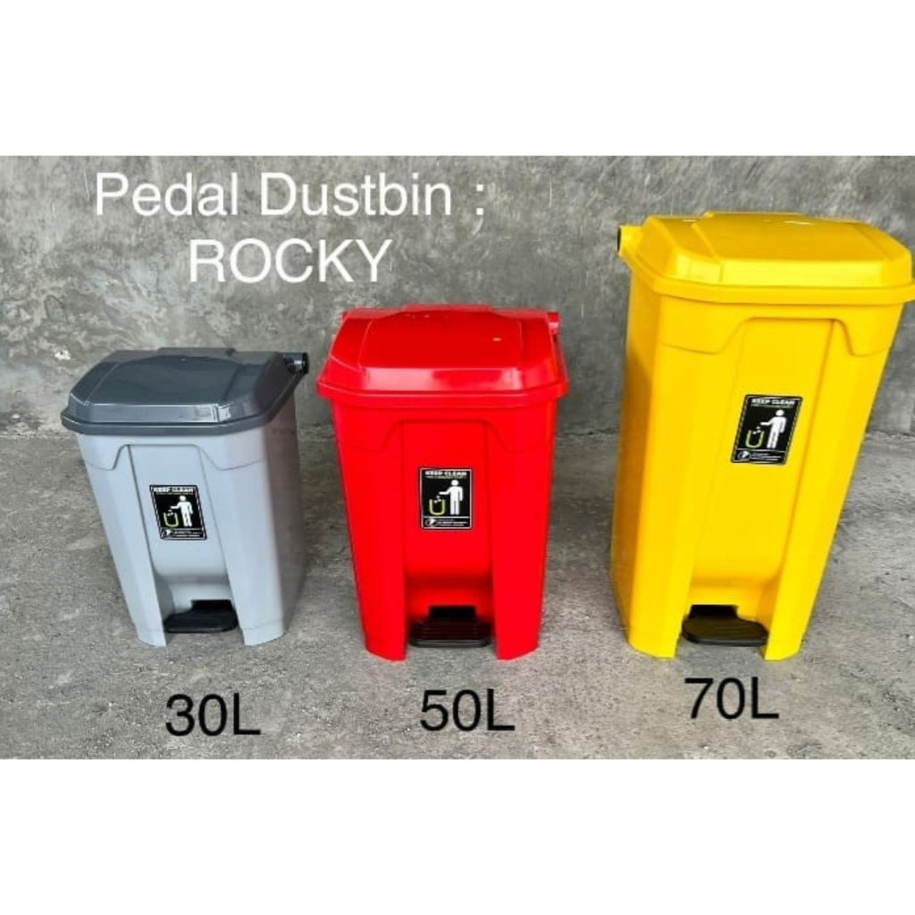 Jual Tempat Sampah Plastik Injak Dustbin Rocky 30 50 dan 70 Liter ...