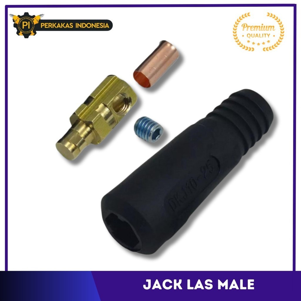 Jual Jack Konektor Penyambung Kabel Las Min Plus Kabel Masa Stang ...