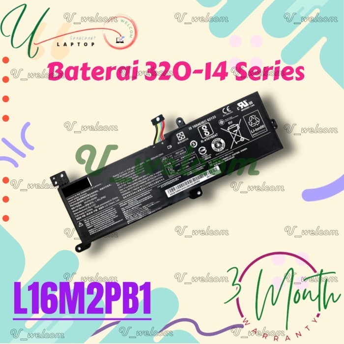 Replacement Battery For Lenovo IdeaPad 320 & 330 Series | L16L2PB2 L16C2PB2 | 7.5V 4000mAh Li-Polymer