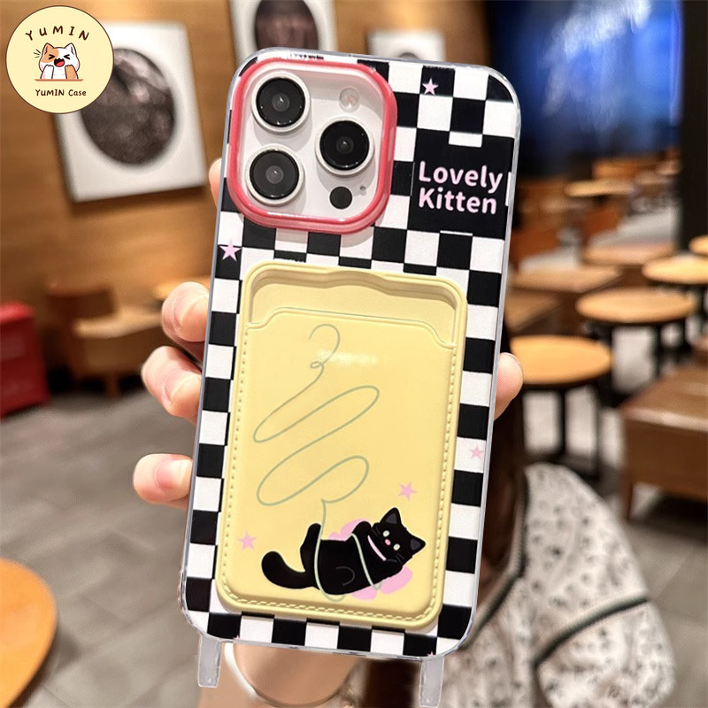 Jual Casing Ponsel Motif Kucing Lucu Motif Kotak Hitam Putih ...