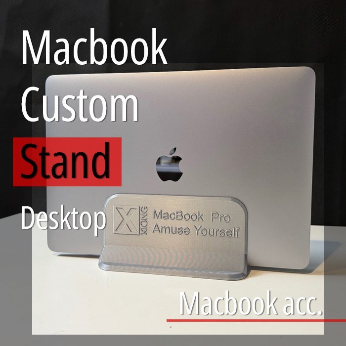 Jual Macbook Stand Dock Bracket CUSTOM LOGO name message Size Laptop