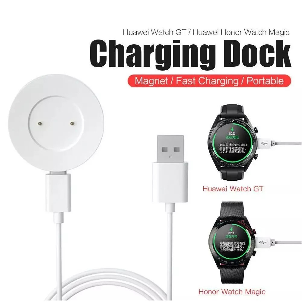 Charger Usb Huawei Watch GT GT 2e GT2 GT1 GT2e Cable Smart Watch  Kabel Magnetic Charging Jam Tangan Pintar Universal Honor Dock Dudukan Cas 