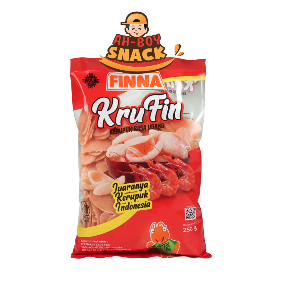 Jual KRUFIN 250 GRAM - KRUPUK RASA UDANG FINNA - KERUPUK UDANG FINNA ...