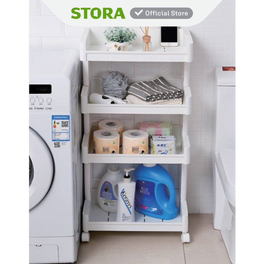 Jual Stora Youmi Rak Plastik Tempat Penyimpanan Multifungsi Dengan Roda ...