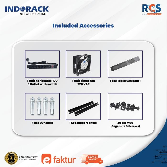 Jual INDORACK WIP5512S Wallmount Rack 12U INDORACK Depth 550mm ...