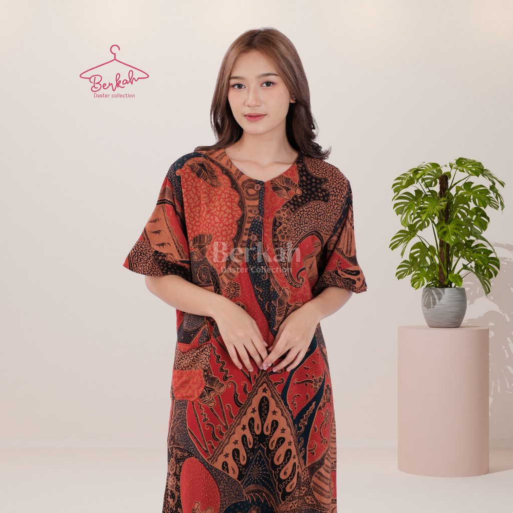 Daster Batik Rayon Busui Kancing Surya Teja