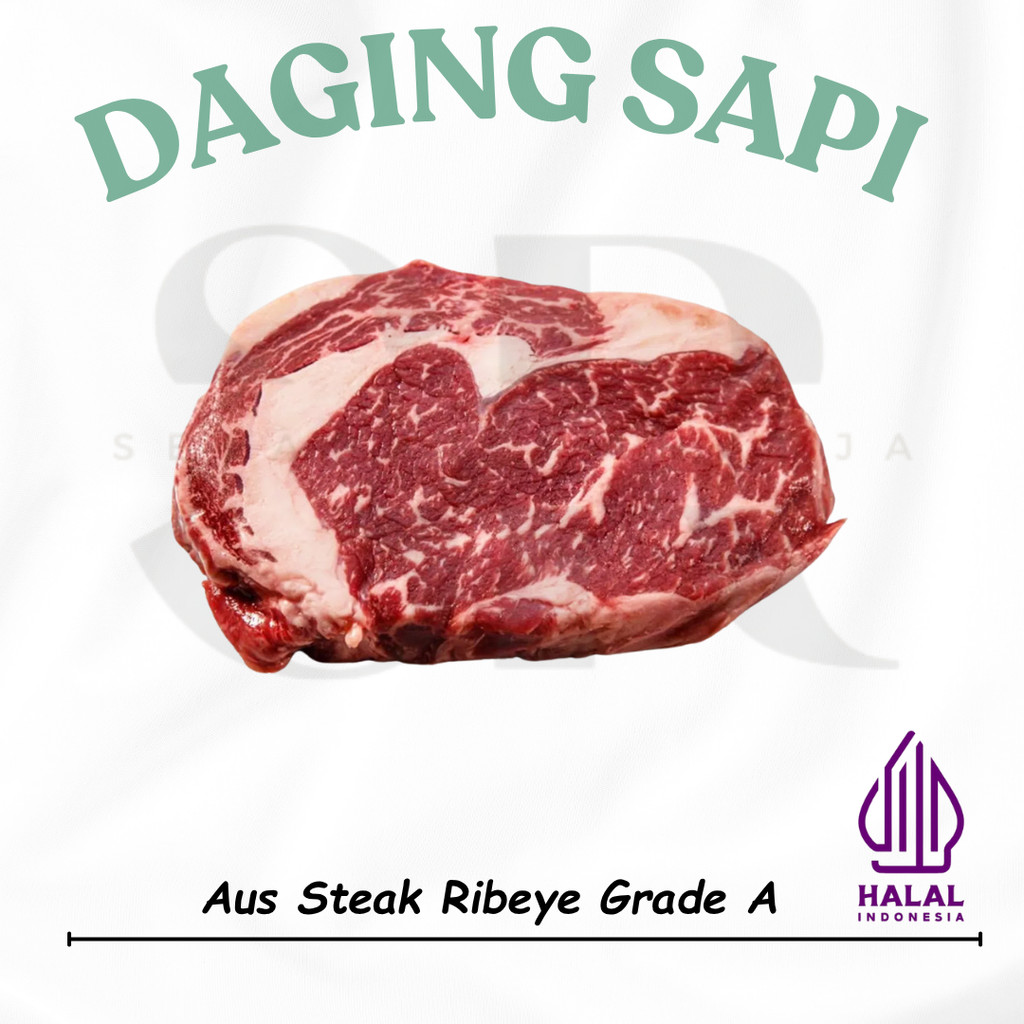 Jual AUS Beef Ribeye Cube Roll/Daging Steak Sapi Grade A 1 Kg Frozen ...