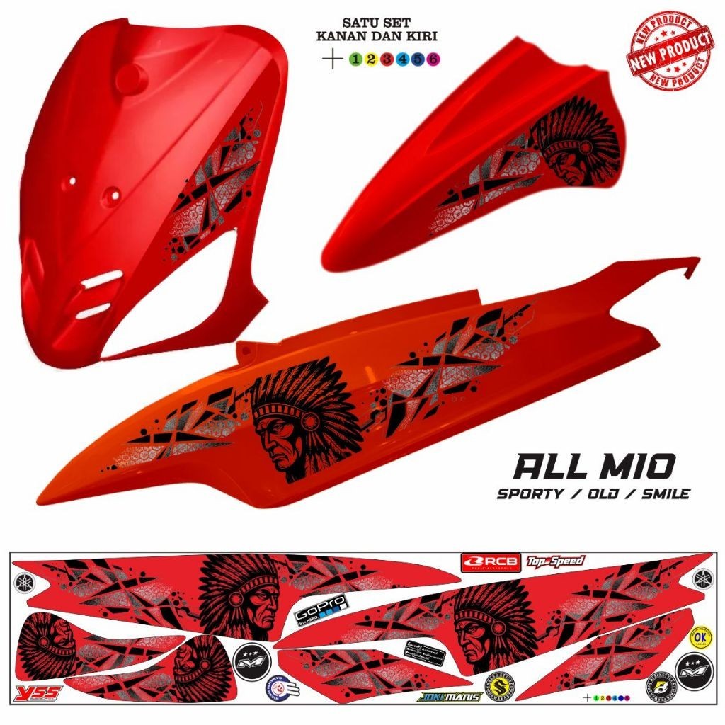 Jual STIKER MOTOR MATIK MIO / STIKER MIO OLD VARIASI POLET STRIPING ...