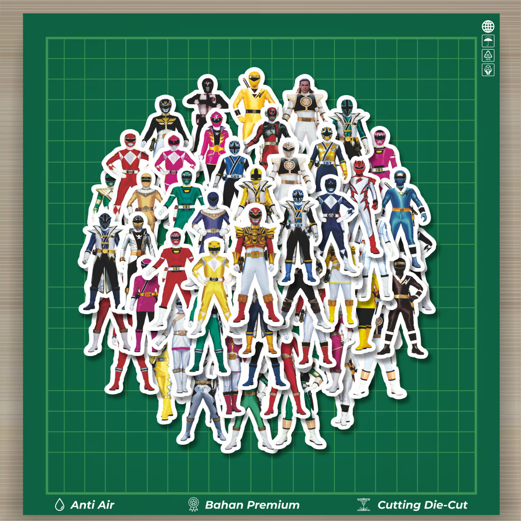 Jual HOT 50 PCS STIKER Film Series Power Ranger Mix 2 Fashion Cars ...