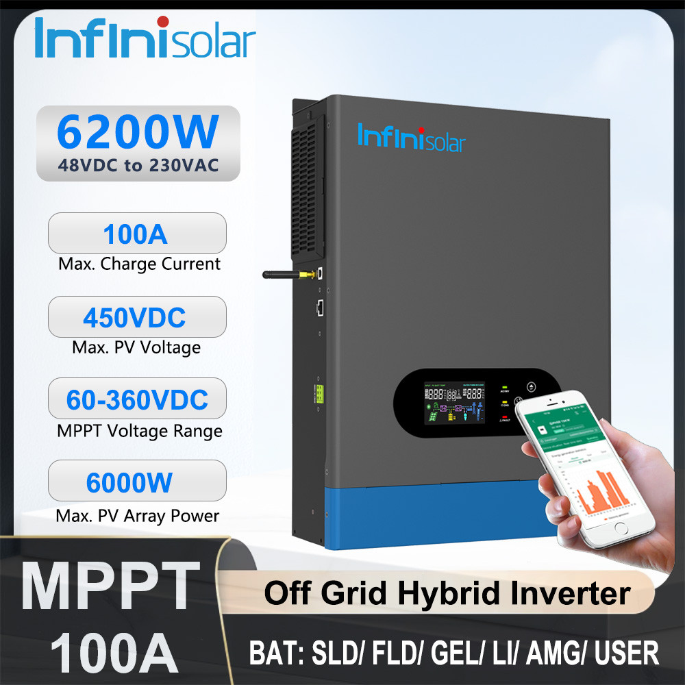 Jual Infinisolar 6.2KW Hybrid Solar Inverter With Built-In WiFi 100A ...